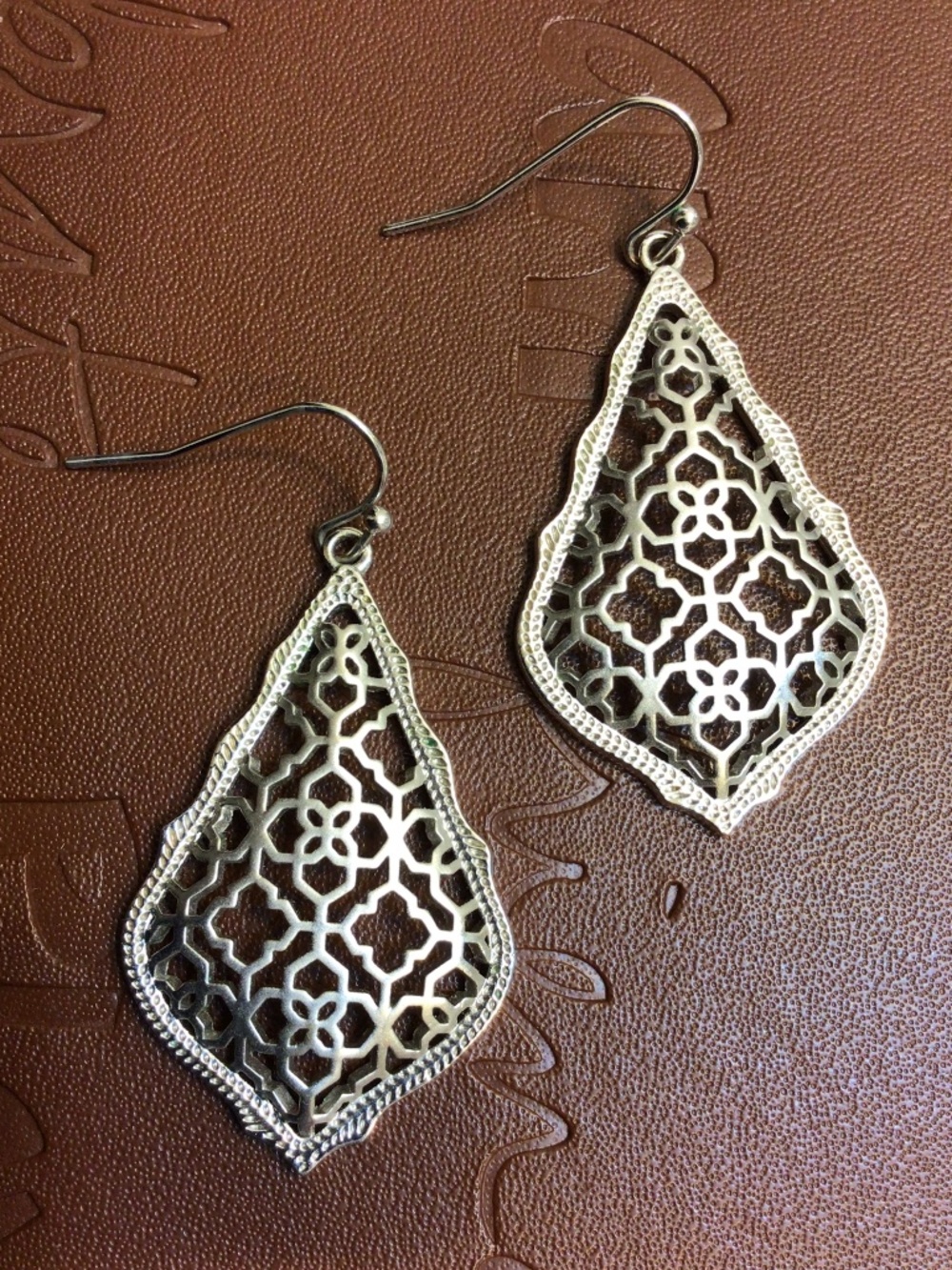 Kendra Scott Addie Silver Filigree Drop Earrings